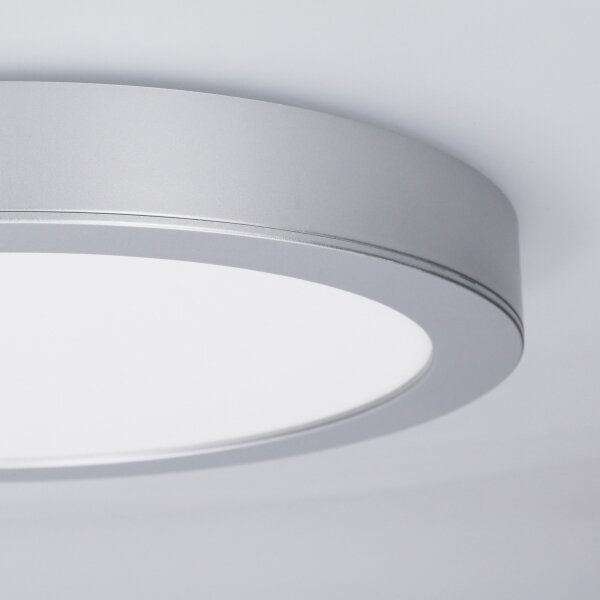 Solight WD242-S - LED panel 2v1 18W/230V 3000/4000/6000K priemer 22,5 cm IP54 strieborný