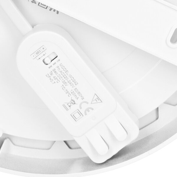 Solight WD242-W - LED panel 2v1 18W/230V 3000/4000/6000K priemer 22,5 cm IP54 biela