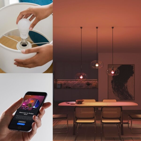 Sada 3x stmievateľných LED žiaroviek Philips Hue WACA E27/8W/230V 2200-6500K