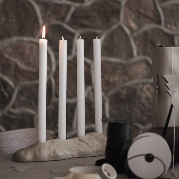 Keramický adventný svietnik Base Beige