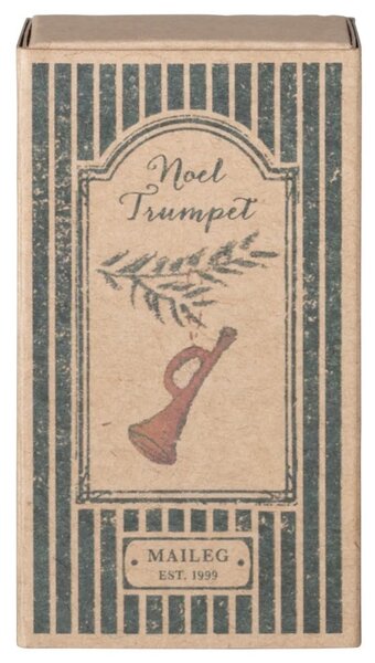 Kovová vianočná ozdoba Trumpet Red