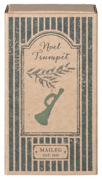 Kovová vianočná ozdoba Trumpet Dark Green