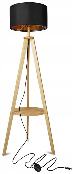 Stojacia lampa 1xE27/40W/230V čierna