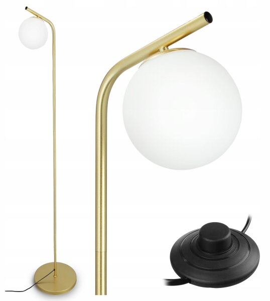 Stojacia lampa 1xE27/40W/230V zlatá/biela