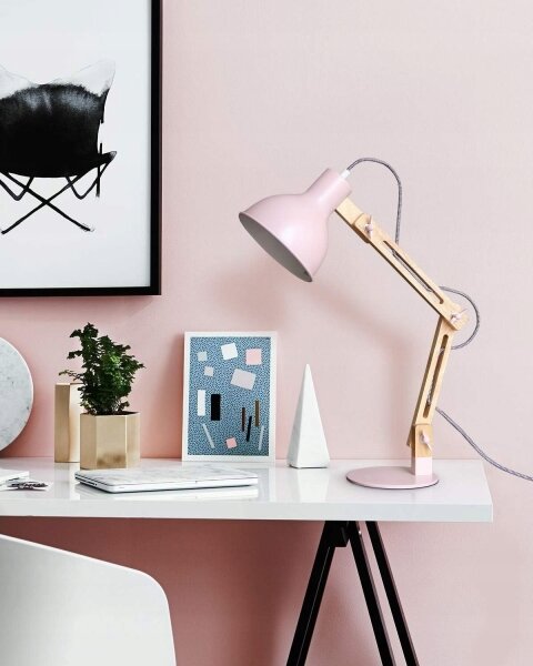 Stolná lampa 1xE27/40W/230V ružová