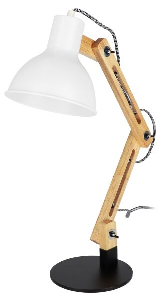 Stolná lampa 1xE27/40W/230V biela/čierna