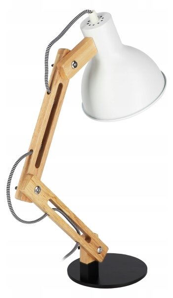 Stolná lampa 1xE27/40W/230V biela/čierna