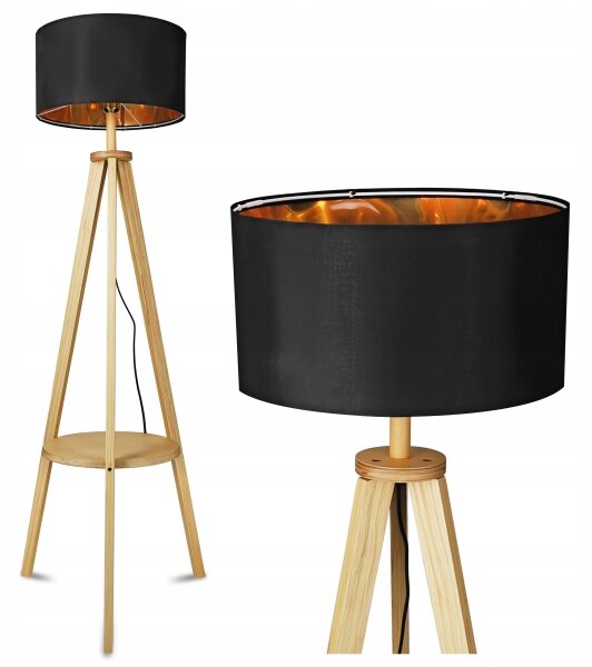 Stojacia lampa 1xE27/40W/230V čierna