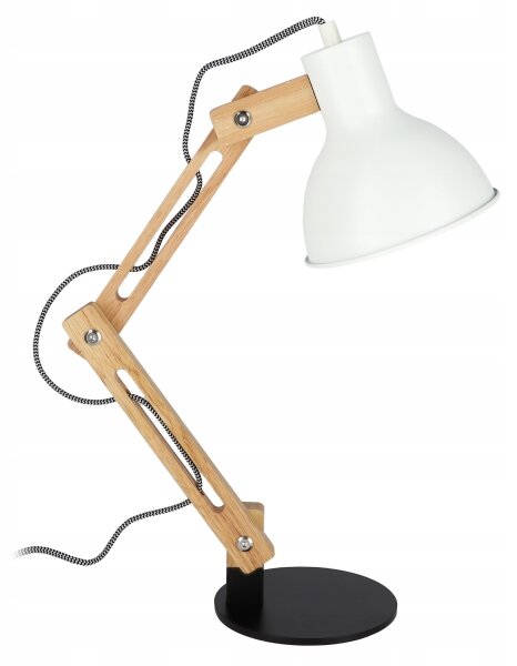 Stolná lampa 1xE27/40W/230V biela/čierna