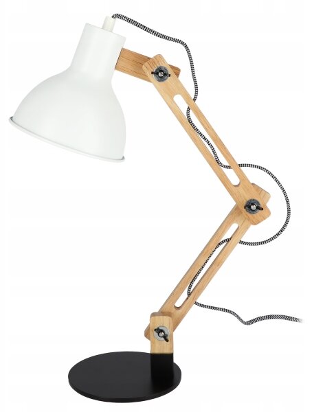 Stolná lampa 1xE27/40W/230V biela/čierna