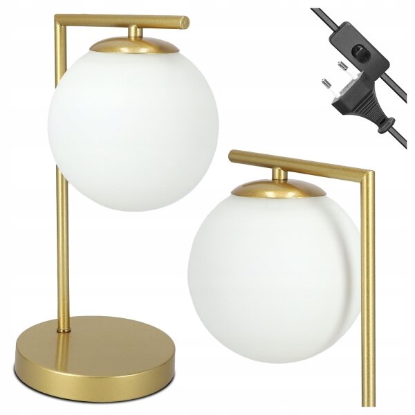 Stolná lampa 1xE27/40W/230V zlatá/biela