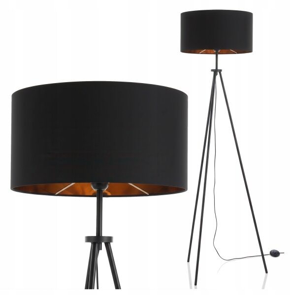Stojacia lampa 1xE27/40W/230V čierna