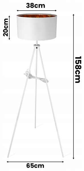Stojacia lampa 1xE27/40W/230V biela