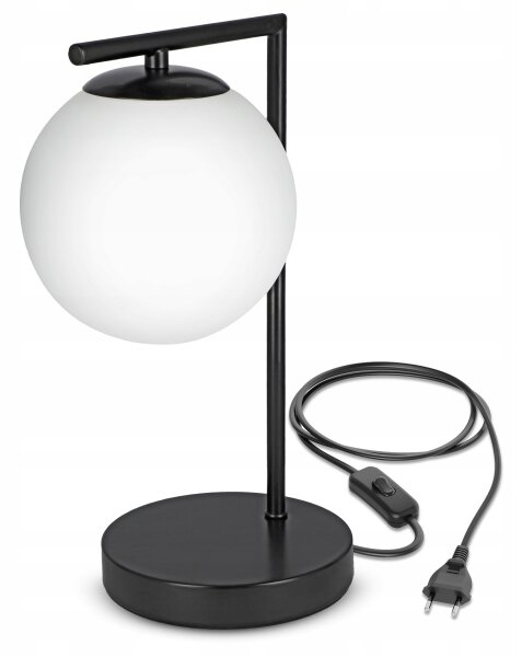 Stolová lampa 1xE27/40W/230V čierna/biela