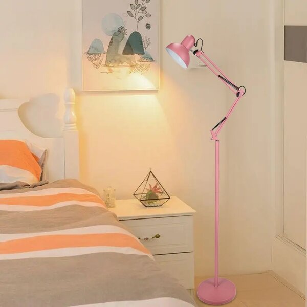 Stojacia lampa 1xE27/40W/230V ružová