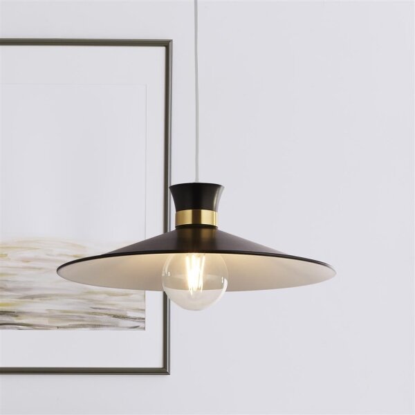 Searchlight 601891BK - Luster na lanku BALHAM 1xE27/60W/230V