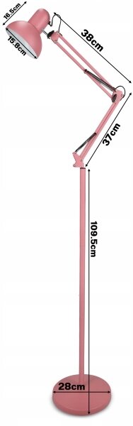 Stojacia lampa 1xE27/40W/230V ružová