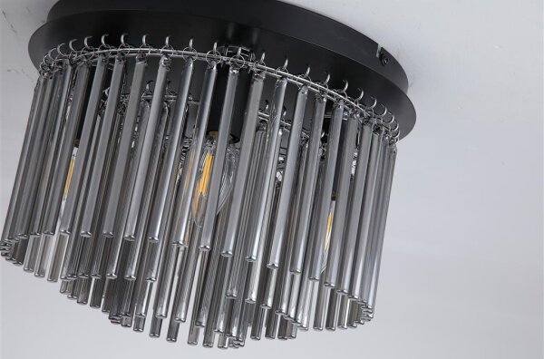 Searchlight 55620-320SM - stropné svietidlo SWIZZLE 5xE14/60W/230V, priemer 32 cm, dymové