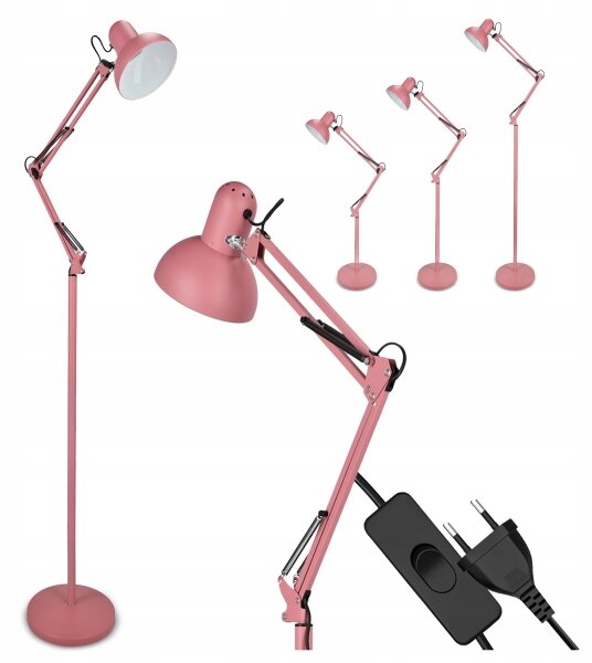 Stojacia lampa 1xE27/40W/230V ružová