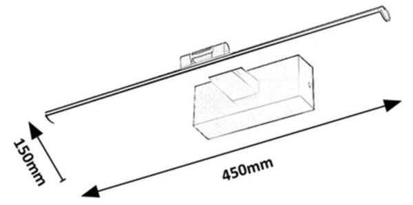 Rabalux 98078001 LED nástenné svietidlo nad zrkadlo Gaten | 8W integrovaný LED zdroj | 420lm | 3000K