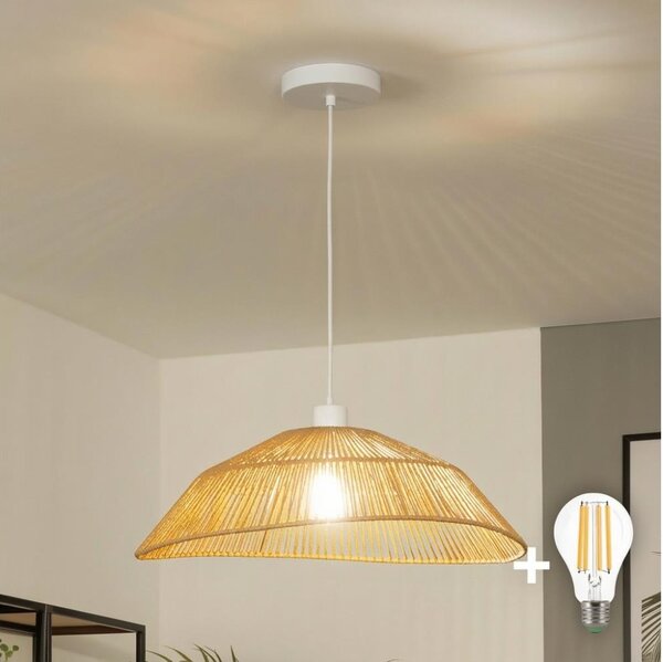Brilagi - LED luster na lanku CERIA BOHO 1xE27/40W/230V pr. 50 cm hnedá