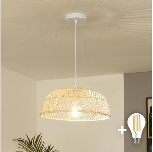 Brilagi - LED luster na lanku CERIA BOHO 1xE27/40W/230V pr. 40 cm ratan