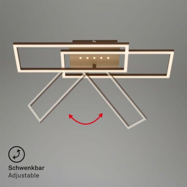 Brilo - LED Stmievateľné stropné svietidlo LED/30W/230V 3000K hnedá