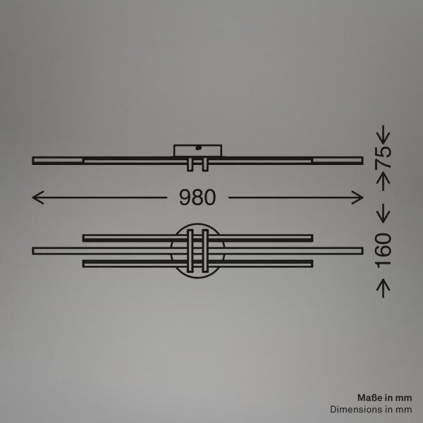 Brilo - LED stropné svietidlo TINKA LED/30W/230V 3000K čierne