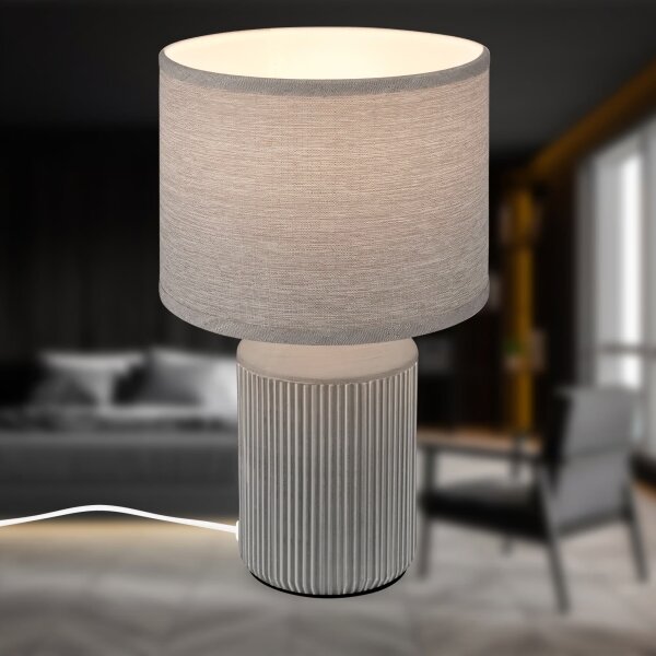 Brilo - Stolová lampa INO 1xE14/10W/230V šedá