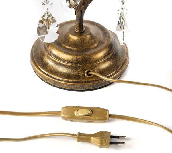 ONLI - Stolná lampa TERESA 1xE14/6W/230V bronzová