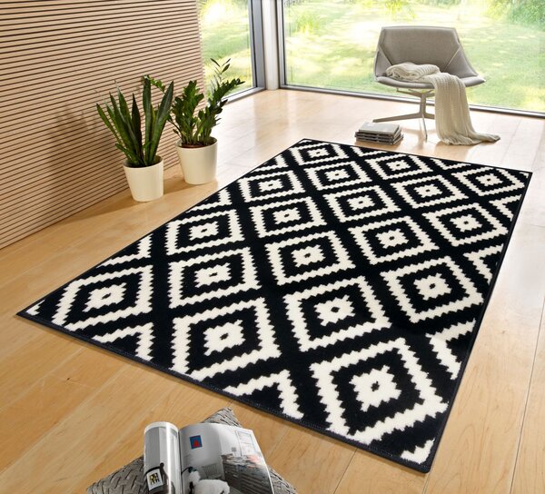 Hanse Home Kusový koberec Hamla 105477 Black Cream - 80x150 cm