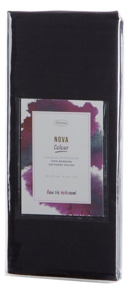 SATÉNOVÁ OBLIEČKA NA VANKÚŠ NOVA COLOUR 40X40 CM ČIERNA