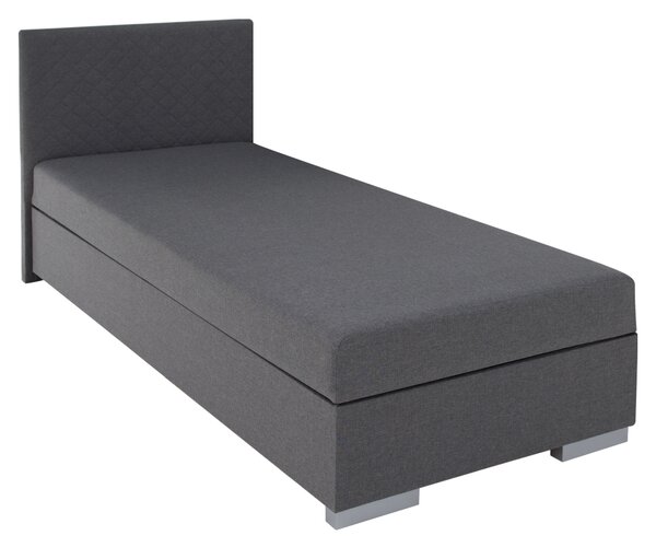 KONDELA Boxspringová posteľ, jednolôžko, sivá, 90x200, univerzálna, ADARA