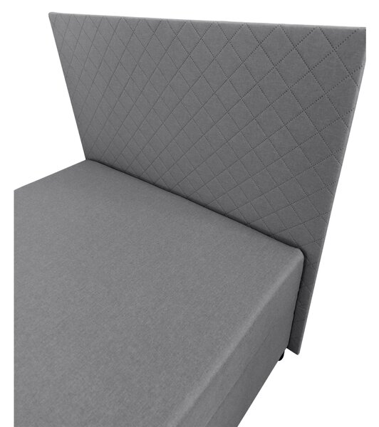 KONDELA Boxspringová posteľ, jednolôžko, sivá, 90x200, univerzálna, ADARA