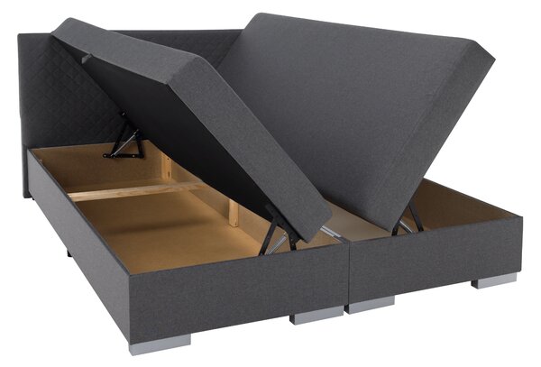 KONDELA Boxspringová posteľ, sivá, 140x200, ADARA