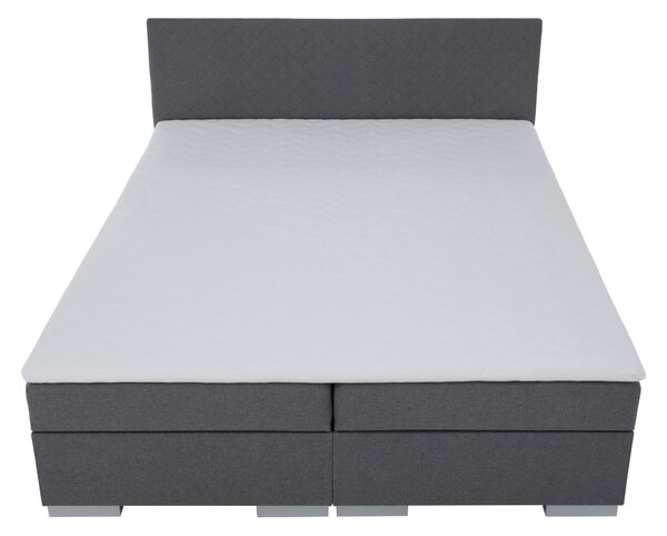 KONDELA Boxspringová posteľ, sivá, 140x200, ADARA