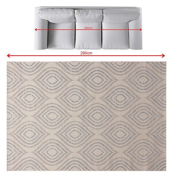 Koberec Breeze beige/raw/blue 200x290cm