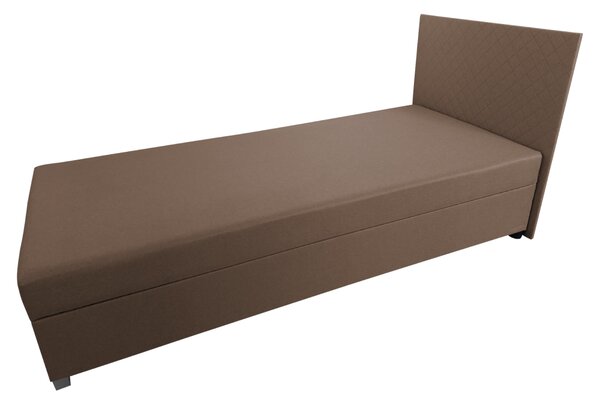 KONDELA Boxspringová posteľ, jednolôžko, hnedá, 90x200, univerzálna, ADARA