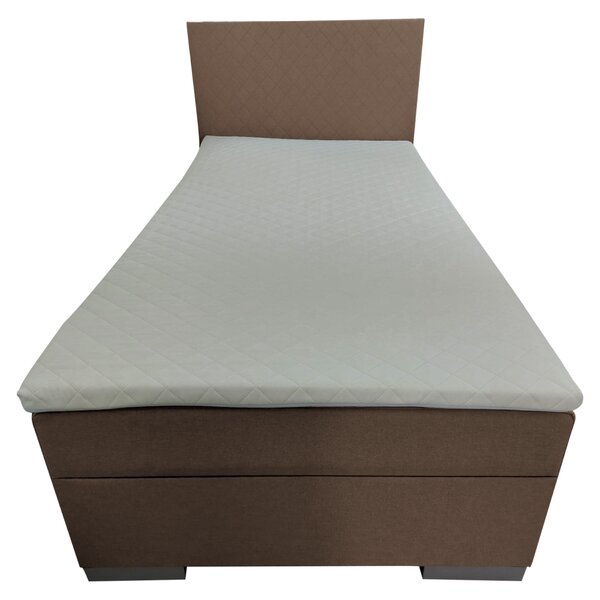 KONDELA Boxspringová posteľ, jednolôžko, hnedá, 90x200, univerzálna, ADARA