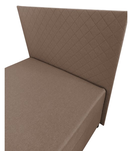 KONDELA Boxspringová posteľ, jednolôžko, hnedá, 90x200, univerzálna, ADARA