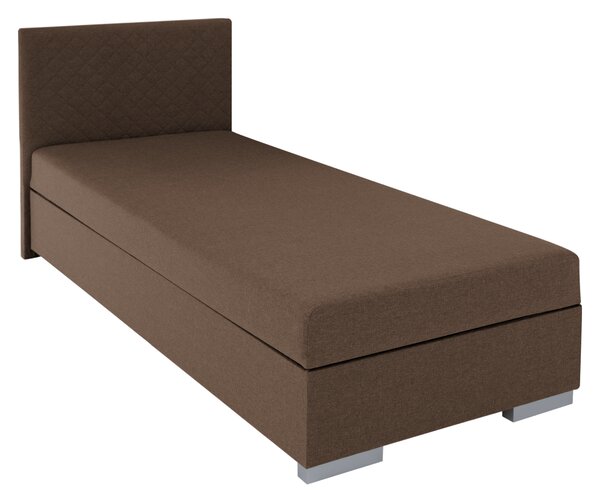 KONDELA Boxspringová posteľ, jednolôžko, hnedá, 90x200, univerzálna, ADARA