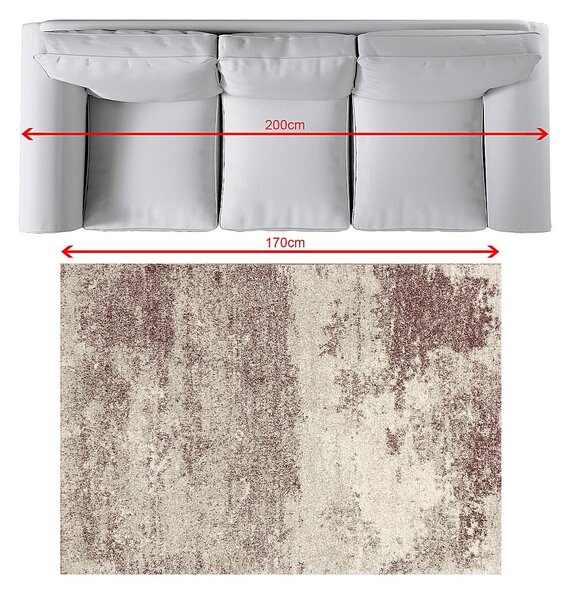 Koberec Softness silver/claret 120x170cm