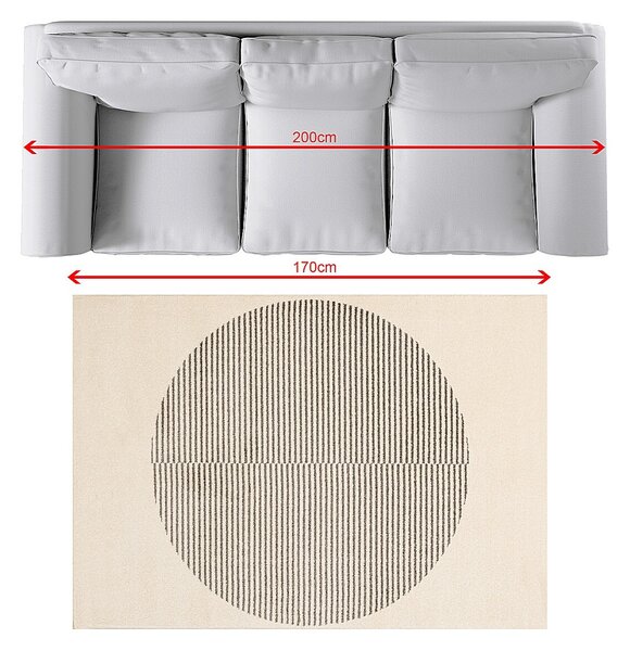 Koberec Sevilla paper white/grey 120x170cm