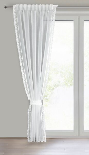 ZÁCLONA NA PÁSKE KIRA2 140X270 CM BIELA