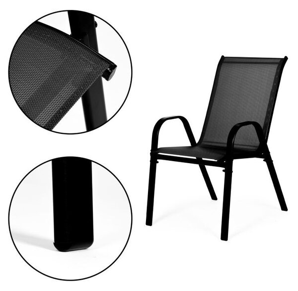 Čierna stolička na terasu alebo balkón