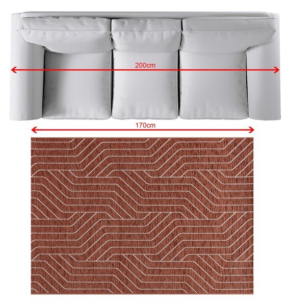 Koberec Velvet beige/rust 120x170cm