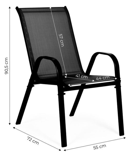 Čierna stolička na terasu alebo balkón