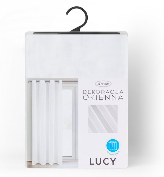 ZÁCLONA NA KRÚŽKOCH LUCY 140X250 CM BIELA