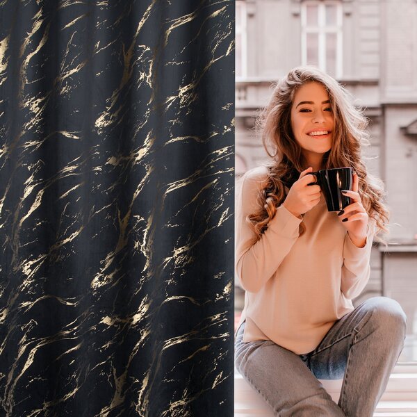 ZATEMŇOVACÍ ZÁVES NA KRÚŽKOCH MOLY 140X250 CM VZOROVANÁ