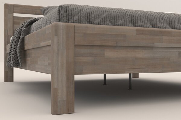 Celomasívna posteľ pre kvalitný spánok na dlhé roky Venta, 180x200 cm, farba BO105 šedý granit